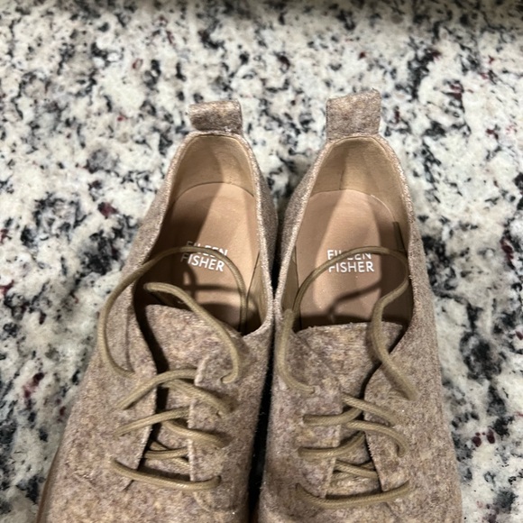 Eileen Fisher NIMS Felt Platform Oxfords Sz 8 - Picture 3 of 8